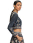 Panelled Khadi Lehenga- Blue