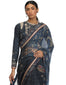 Galaxy Print Saree- Blue