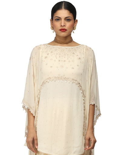 Silk Dhoti Pants- Antique beige