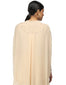 Draped Chikankari Tunic- Antique Beige