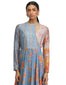 Circular Anarkali with Angrakha Style Neckline- Blue