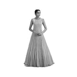 Anarkali Set with Star Embroidered Dupatta- Ivory