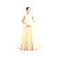 Anarkali Set with Star Embroidered Dupatta- Ivory